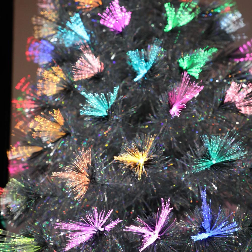 Everything Party 120cm Silver Fibre Optic Slow Colour Changing LED Light Up Christmas Tree By Event