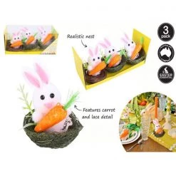 Everything Party By Event 3pk Easter Craft Bunny With Carrot
