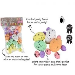 Austwide 40pk Easter Craft Foam Eggs Assorted Size
