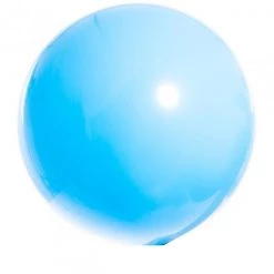 Balloons 3ft Qualatex Plain Latex Balloon - Round Standard Light Blue
