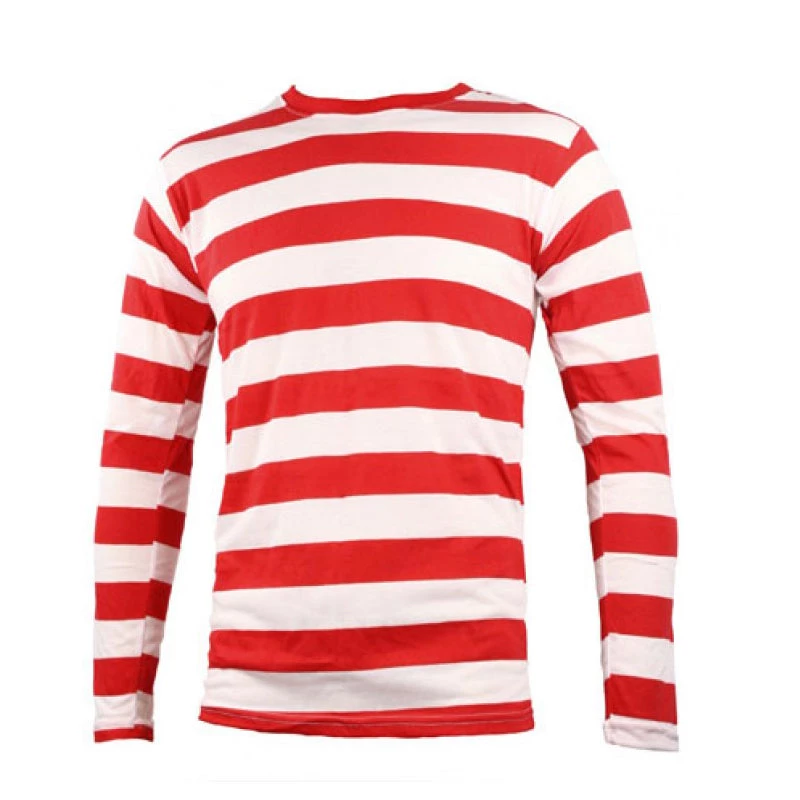 Everything Party Costume Kids - Red & White Stripe Where's Wally Shirt