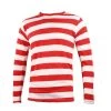 Everything Party Costume Adult Red & White Stripe Where's Wally Shirt