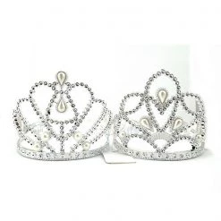 Everything Party Silver Tiara With Diamond & Pearl All Birthday
