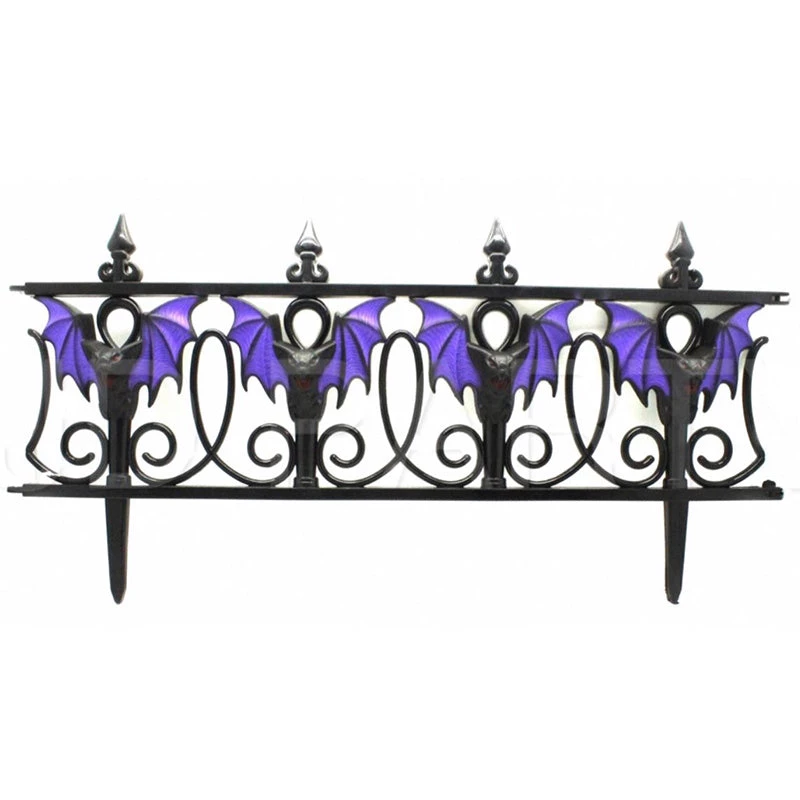 Everything Party Halloween Fence With Purple Bats Design By Event