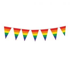 JD Party 10pc Rainbow Bunting Flag