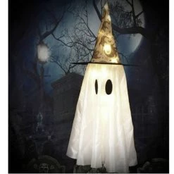 Everything Party By Event Light Up Hanging Ghost With Witch Hat