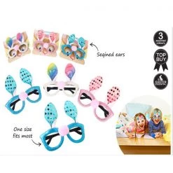 Austwide School Book Week Costume Kids Easter Bunny Glasses With Ears And Nose