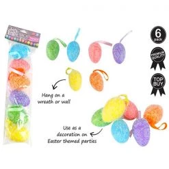 Everything Party 6pk Easter Hanging Sparkle Eggs By Event