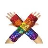 JD Party Rainbow Sequin Fingerless Gloves