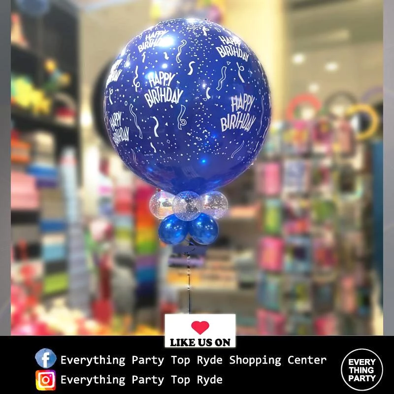 Everything Party 3ft Royal Blue Happy Birthday Latex Balloon Balloons