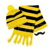 Everything Party Yellow & Black Strip Beanie And Scarf Set - Where Is Wally Waldo