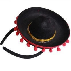 Everything Party By Theme Sombrero Headband With Red Pom Poms