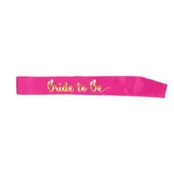 JD Party Bride To Be Sash - Hot Pink & Gold