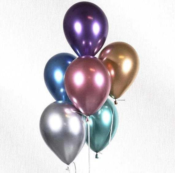 11" Qualatex Plain Latex Balloon - Round Chrome Mauve Balloons