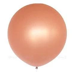 Balloons 3ft Qualatex Plain Latex Balloon - Round Metallic Rose Gold