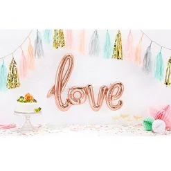 Everything Party Balloons 30" Rose Gold Script 'love' Air-Filled Foil Balloon Banner