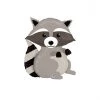 Everything Party Balloons 36" Licensed WOODLAND Raccoon SuperShape Foil Balloon