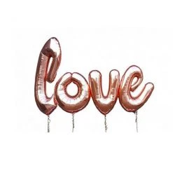 Everything Party Balloons 84*41" Giant Script 'love' Foil Helium Balloon Kit - Rose Gold