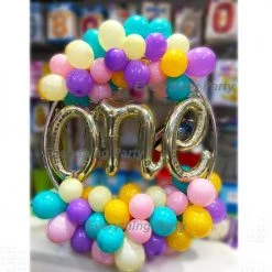Everything Party 1st Birthday Balloon Wreath Balloon Samples