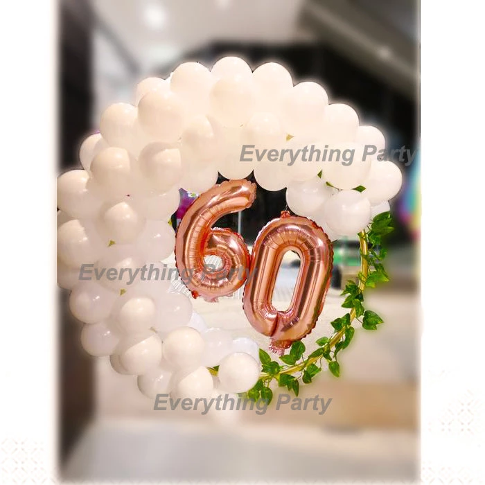 Everything Party 60th Birthday Balloon Wreath