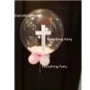 Everything Party Bubbles Balloon Baptism Bubbles Helium Balloon With Vinyl Writing