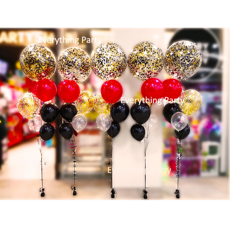 Everything Party Balloon Samples 2ft Round Confetti Helium Balloon Bouquet