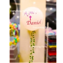 Everything Party Engagement 3ft White Latex Balloon With Vinyl Writing