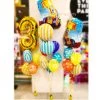 Everything Party 3rd Birthday Boy Truck Helium Balloon Bouquet