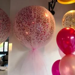 Everything Party 3ft Tulle Confetti Helium Balloon Bouquet Balloon Samples