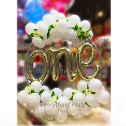 Everything Party 1st Birthday Balloon Wreath