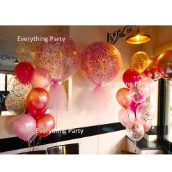 Everything Party 3ft Tulle Confetti Helium Balloon Bouquet Balloon Samples
