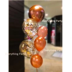 Everything Party Rose Gold Helium Balloon Bouquet Balloon Samples