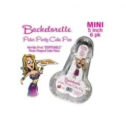 Tomfoolery 6pk Bachelorette Disposable Peter Party Cake Pan