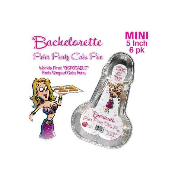 Tomfoolery 6pk Bachelorette Disposable Peter Party Cake Pan