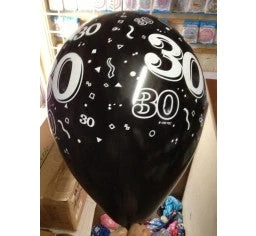 Everything Party 11" Qualatex 30th Birthday Assorted Colour Latex Balloon