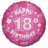 Qualatex 18" Happy 18th Birthday Pink Foil Balloon Balloons