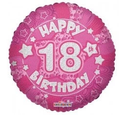 Qualatex 18" Happy 18th Birthday Pink Foil Balloon Balloons