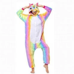 Everything Party Costume Adult Animal Onesie - Rainbow Unicorn