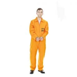 Everything Party Adult Prisoner Man Costume Jumpsuit