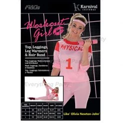Cut Price Adult - Karnival Deluxe Workout Girl 1980s Costume