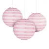 Everything Party 30cm Stripe Paper Lantern - Light Pink All Birthday