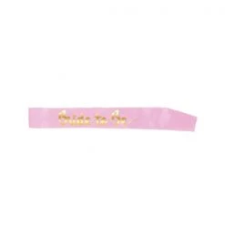 JD Party Bride To Be Sash - Light Pink & Gold