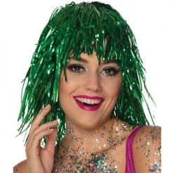 Everything Party By Theme Tinsel Wig - Green