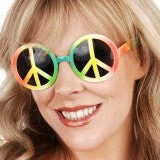 JD Party Peace Sign Multicoloured Sunglasses By Theme