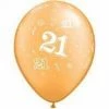 Everything Party 11" Qualatex 21st Birthday Assorted Metallic Gold And Silver Latex Balloon Balloons