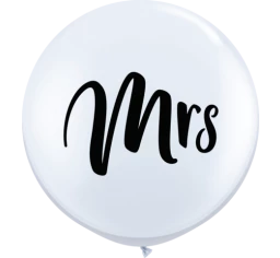 3ft Qualatex Printed Mrs White Latex Balloon