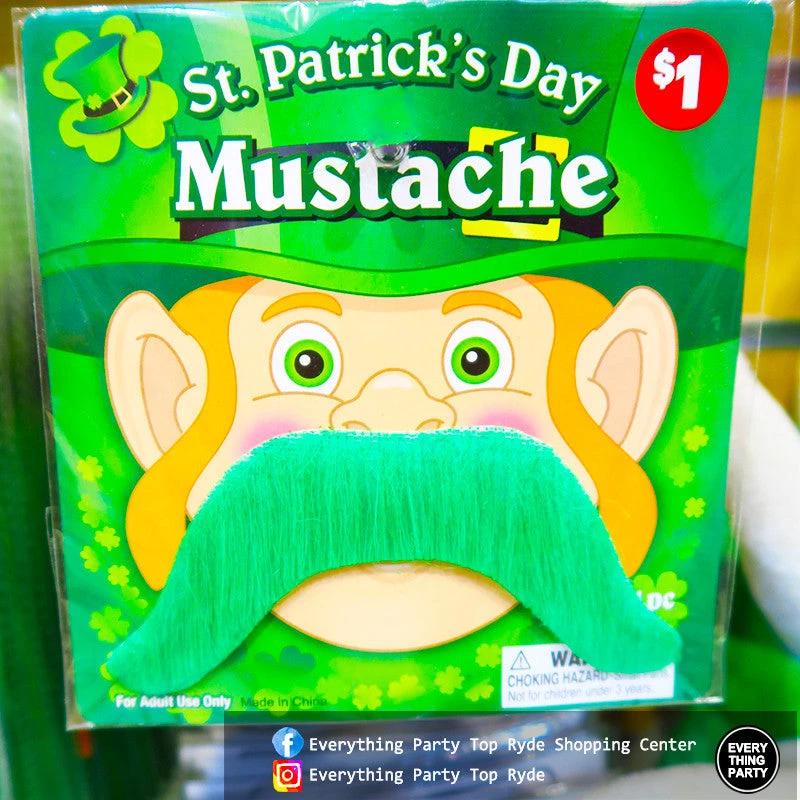 Everything Party St Patrick's Day - Green Moustache By Event