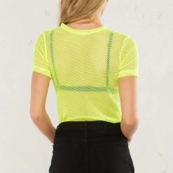 Everything Party Fishnet Top Short Sleeves (7 Colours) Costume
