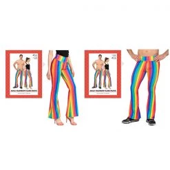 JD Party Adult Deluxe Rainbow Stripe Flare Pants Unisex By Event