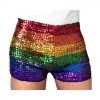 JD Party Rainbow Sequin Shorts Costume